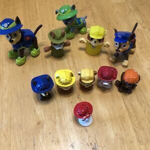 Paw Patrol Action Figure Toy Lot 11 Figures Jungle Rescue, Cake Toppers, Puppet